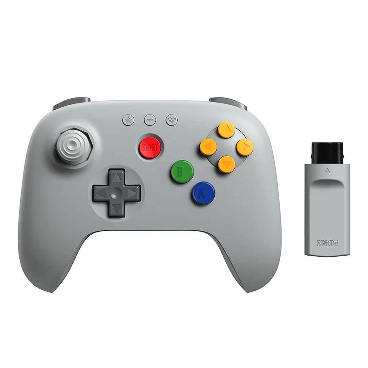 8BitDo 64 2.4G Wireless Controller for Original N64 Console / Analogue 3D / Windows (Grey) (81HK) - Image 2