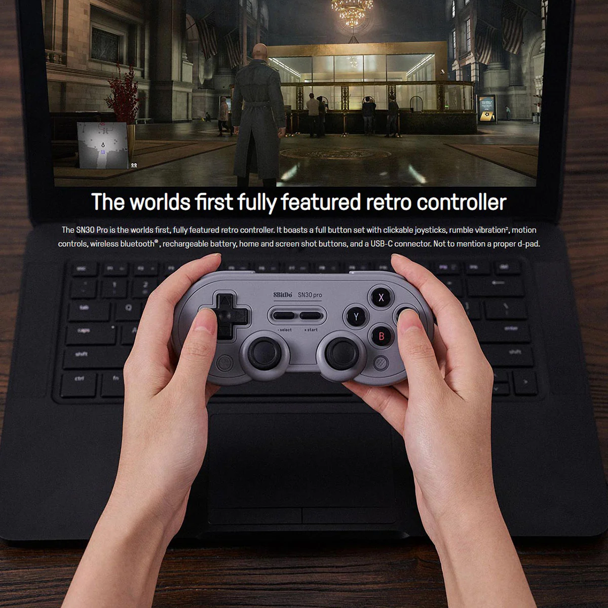 8bitdo SN30 Pro Bluetooth Gamepad Hall Edition Gray (Switch/Windows/Android/Apple/Steam) (80DM) - Image 5