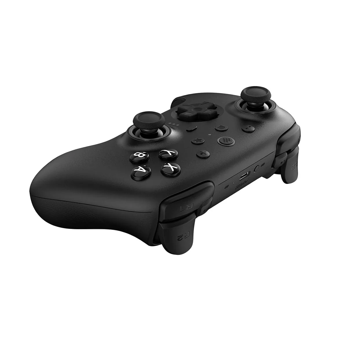 8BitDo Ultimate 2 Bluetooth Controller with TMR Joysticks, Switchable Hall Effect/ Tactile Triggers, Vibration & Motion Control, RGB Fire Ring with Charging Dock for Nintendo Switch/Windows PC/N-Switch Pro Controller (Black, White) (80ND) - Image 4