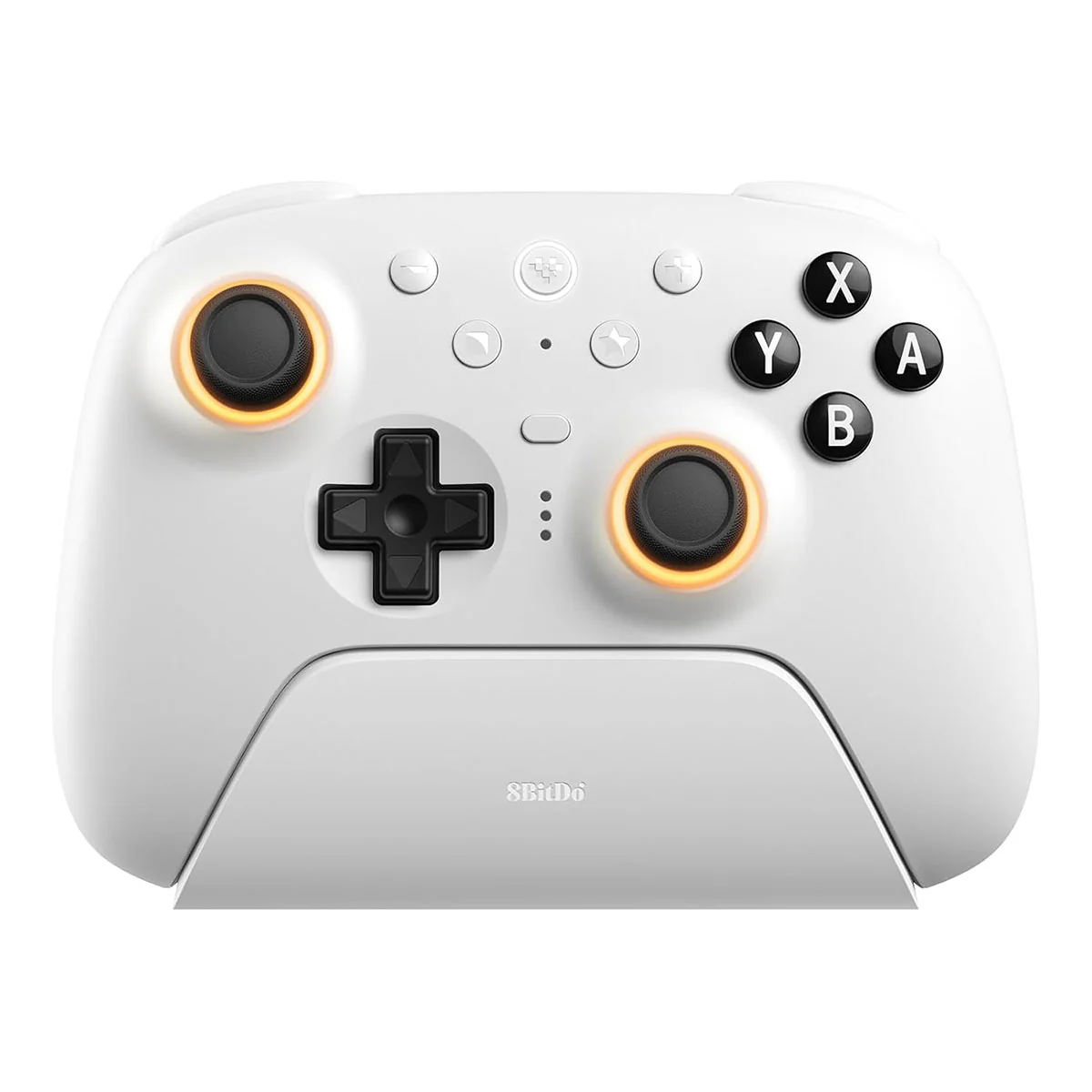 8BitDo Ultimate 2 Bluetooth Controller with TMR Joysticks, Switchable Hall Effect/ Tactile Triggers, Vibration & Motion Control, RGB Fire Ring with Charging Dock for Nintendo Switch/Windows PC/N-Switch Pro Controller (Black, White) (80ND) - Image 7