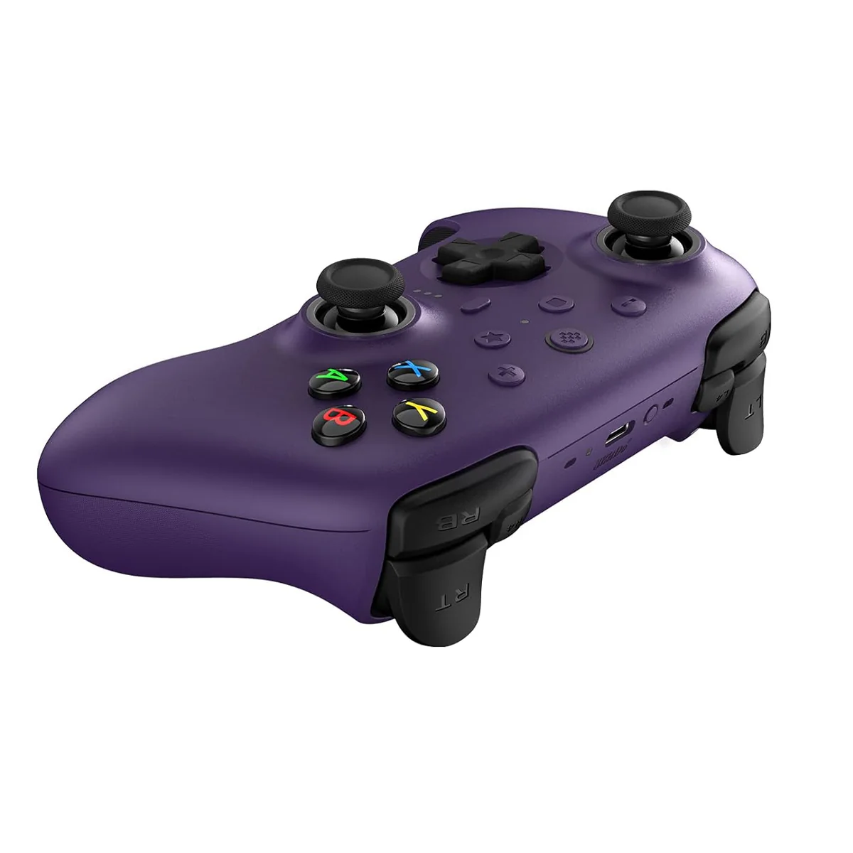8BitDo Ultimate 2 Wireless Controller with TMR Joysticks, Switchable Hall Effect/Tactile Triggers, RGB Fire Ring, 8Speed Wireless Tech with Charging Dock for Windows/Android (81HE) (Black, White, Purple) - Image 12