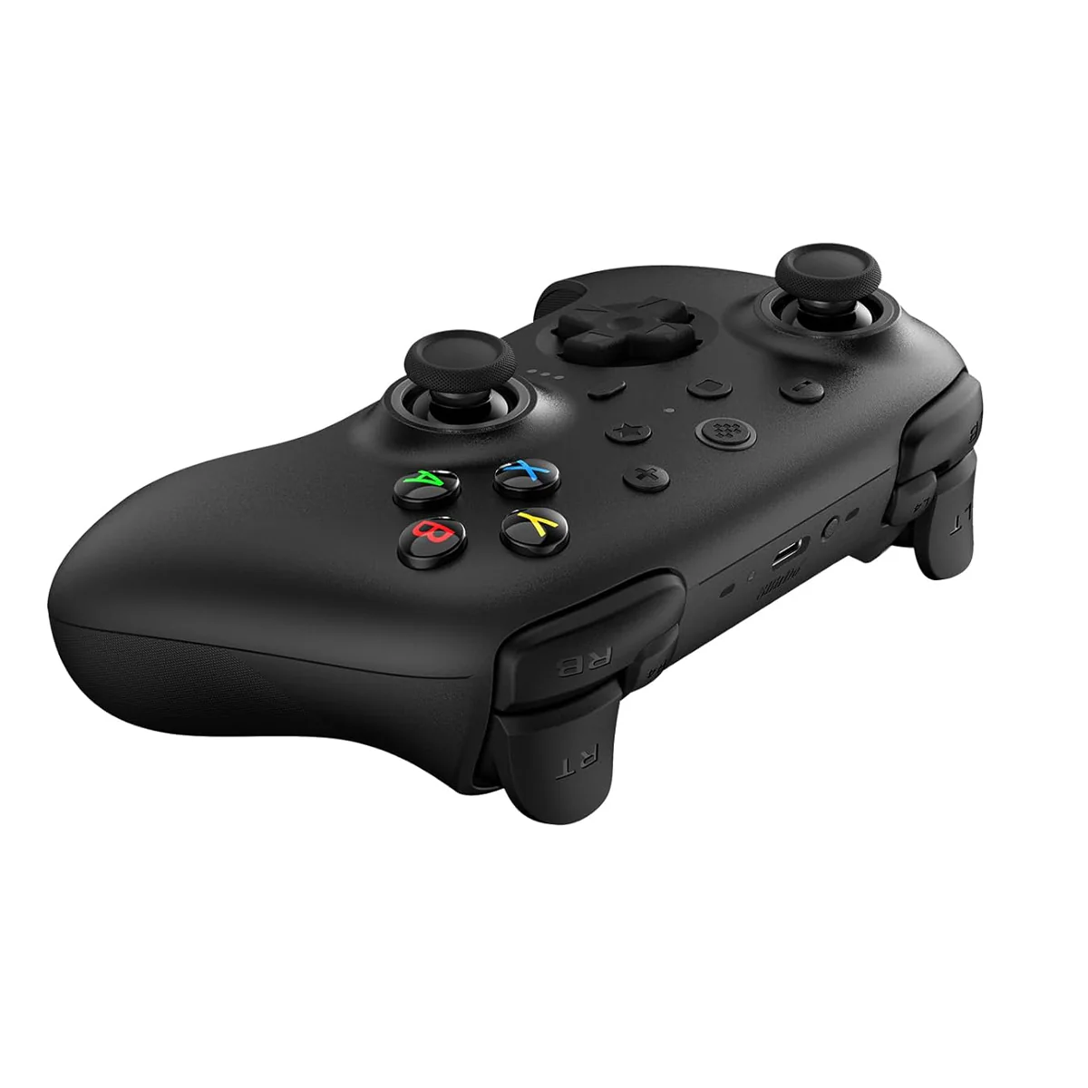 8BitDo Ultimate 2 Wireless Controller with TMR Joysticks, Switchable Hall Effect/Tactile Triggers, RGB Fire Ring, 8Speed Wireless Tech with Charging Dock for Windows/Android (81HE) (Black, White, Purple) - Image 5