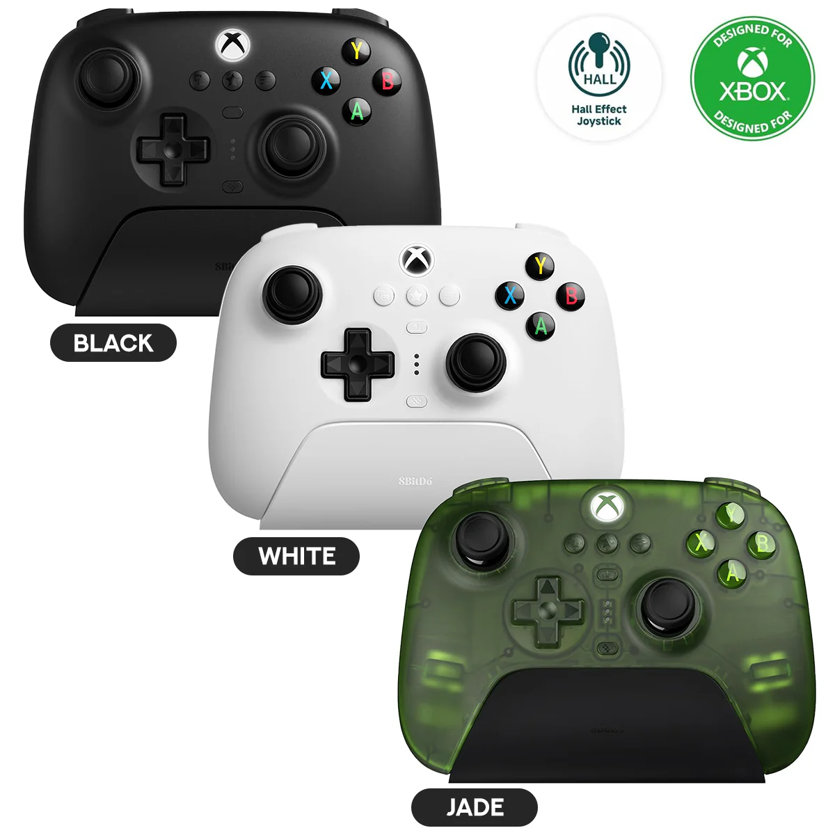 8Bitdo Ultimate 3-Mode Controller For Xbox + Game Pass Code (81HB) (Black, White, Jade)