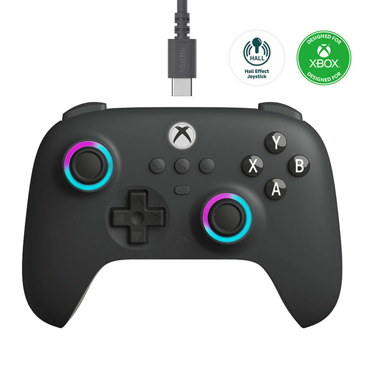 8Bitdo Ultimate C Wired Controller for Xbox | Game Pass Code (82CF) (Dark Green, Dark Gray, Orange) - Image 3