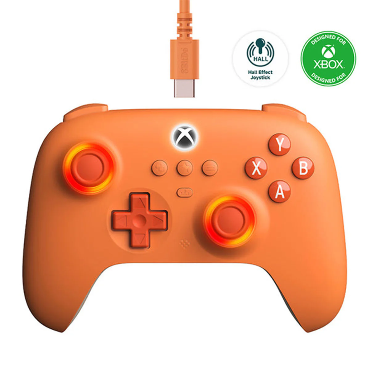 8Bitdo Ultimate C Wired Controller for Xbox | Game Pass Code (82CF) (Dark Green, Dark Gray, Orange) - Image 4