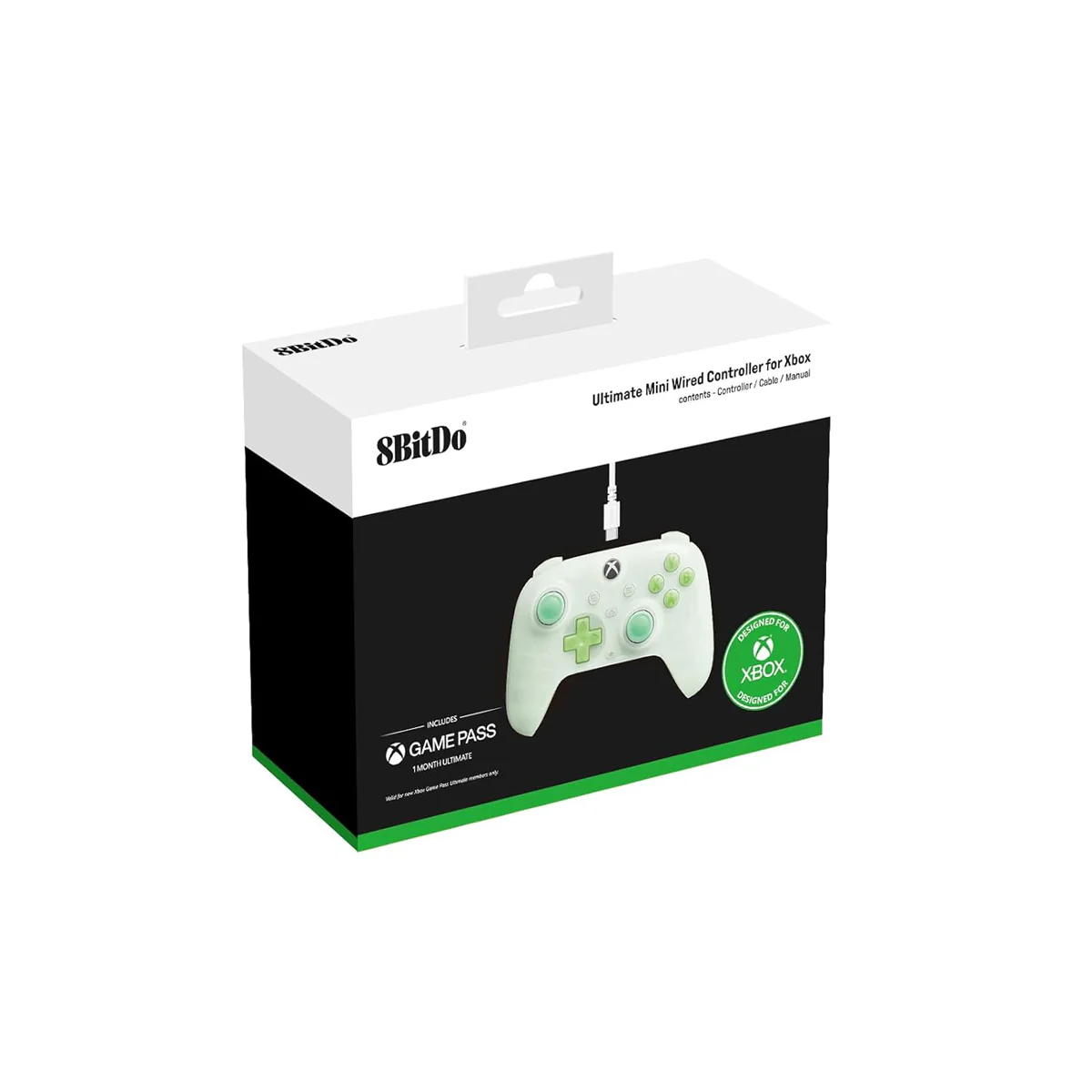 8Bitdo Ultimate Mini Wired Controller for Xbox (82CC) (Translucent Green, Translucent Pink, Translucent White) - Image 10