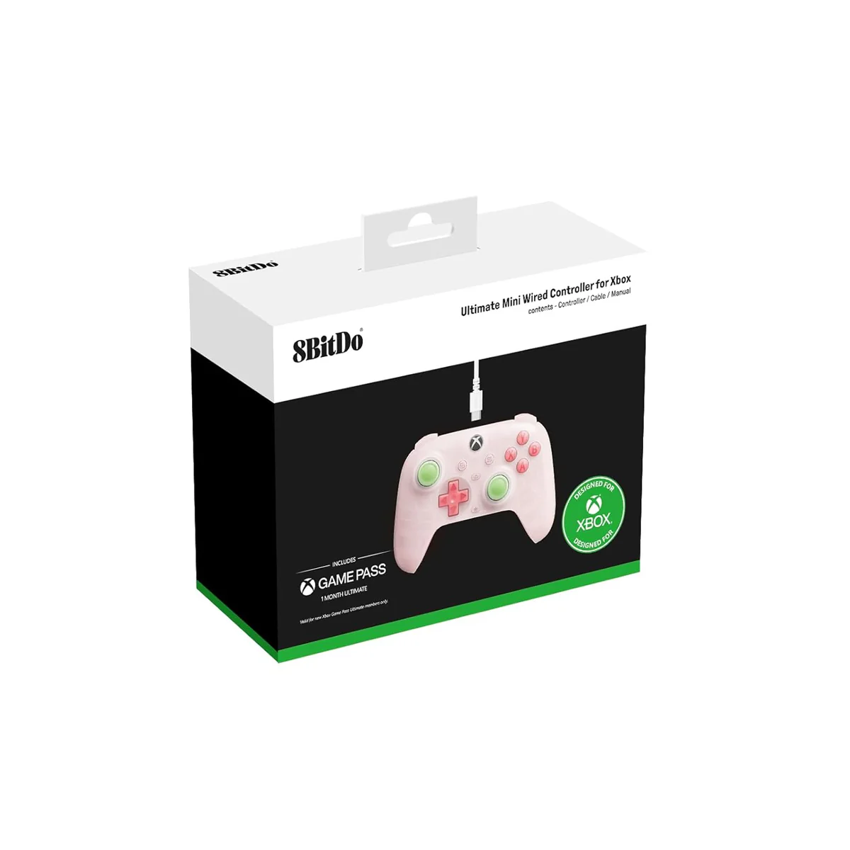 8Bitdo Ultimate Mini Wired Controller for Xbox (82CC) (Translucent Green, Translucent Pink, Translucent White) - Image 17