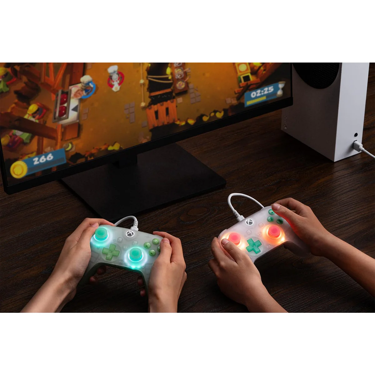 8Bitdo Ultimate Mini Wired Controller for Xbox (82CC) (Translucent Green, Translucent Pink, Translucent White) - Image 2