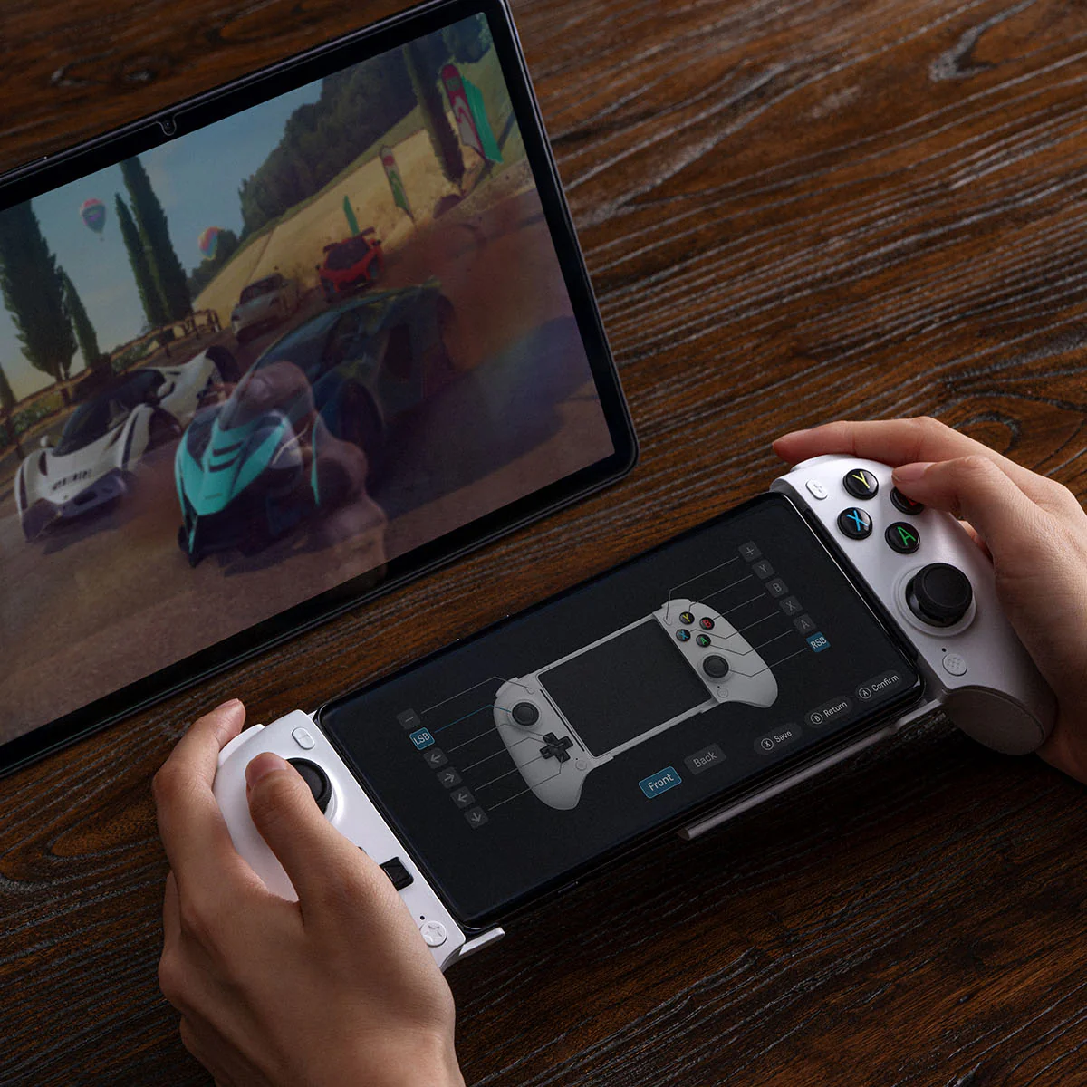 8Bitdo Ultimate Mobile Gaming Controller for Android (Black, White) (80LB) - Image 6