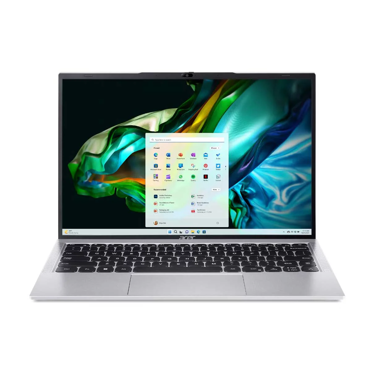 Acer Aspire Lite AL14-51M-57H1 Laptop (Pure Silver) | 14" WUXGA (1920x1200) IPS | i5-1235U | 8GB RAM | 512GB SSD | Intel UHD Graphics | Windows 11 Home | MS Office Home & Student 2021 | Acer Entry Run Rate Backpack E-1620-P - Image 2