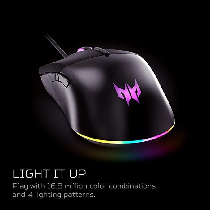 Acer Predator Cestus 330 Optical Wired Gaming Mouse (Black) (PMW920) - Image 3