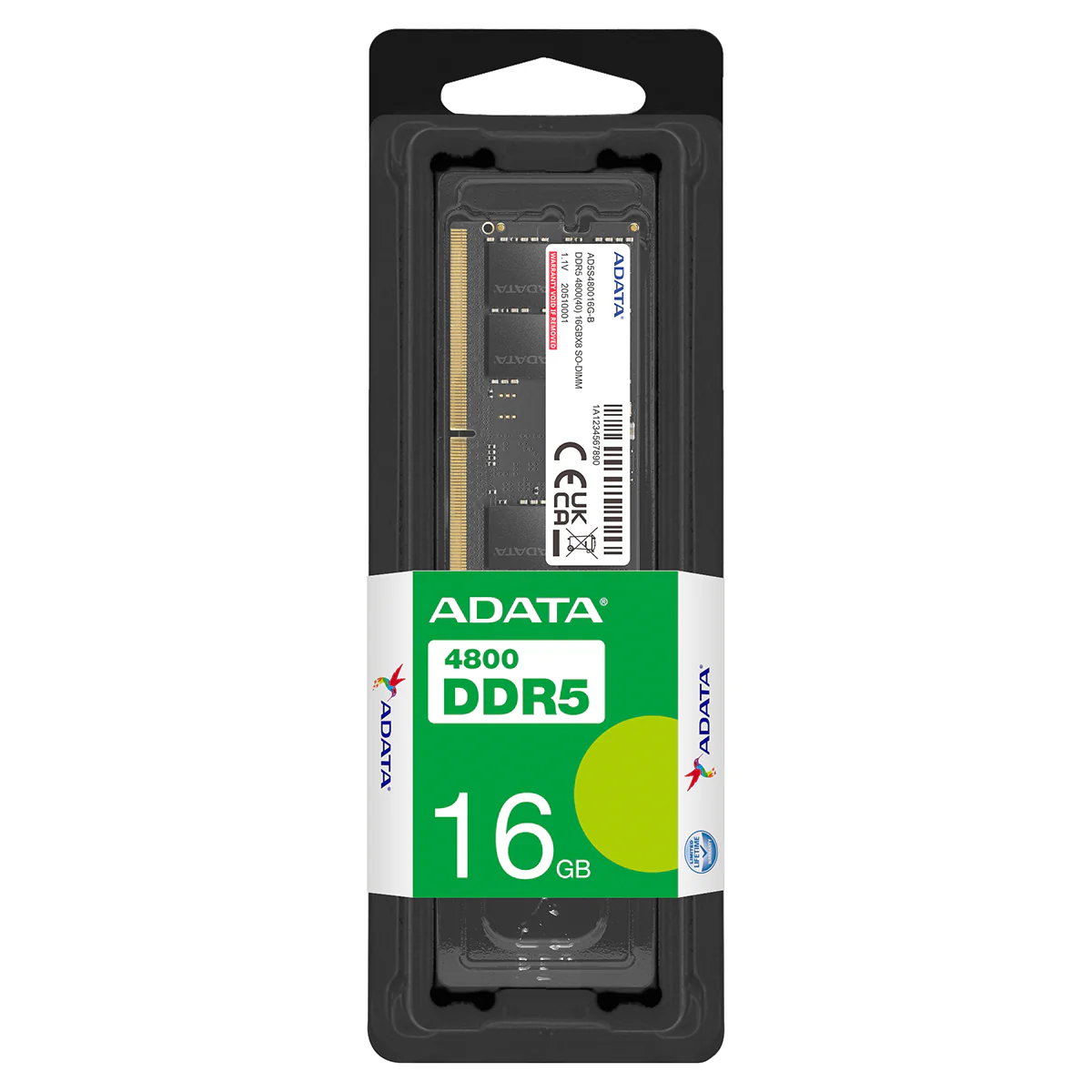 Adata 16GB DDR5 4800MHz SO-DIMM Memory (AD5S480016G-S) - Image 2