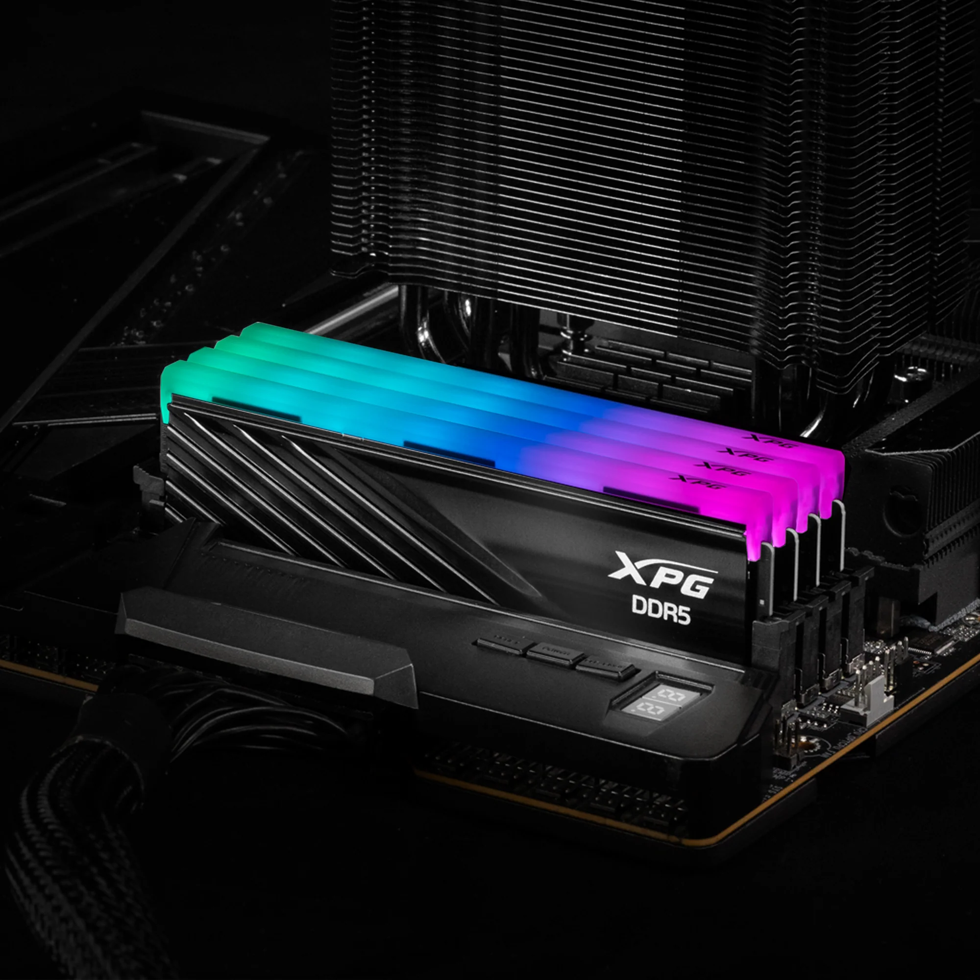 Adata XPG Lancer Blade 32GB (2x16GB) RGB DDR5 6000MT/s CL36-38-38 1.35V Desktop Memory with Heatsink (Black, White) - Image 3