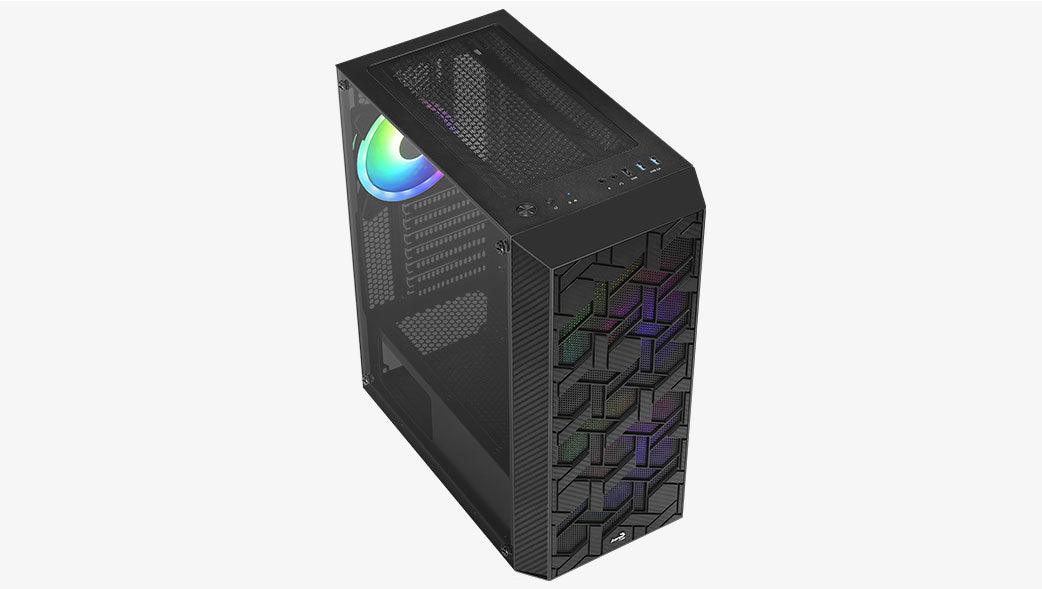 Aerocool Hive-G-BK-V1 ARGB Mid-Tower Case (Black) - Image 2