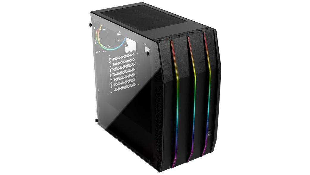 Aerocool Klaw-G-BK-V1 Tempered Glass RGB Mid-Tower Case (Black) - Image 10