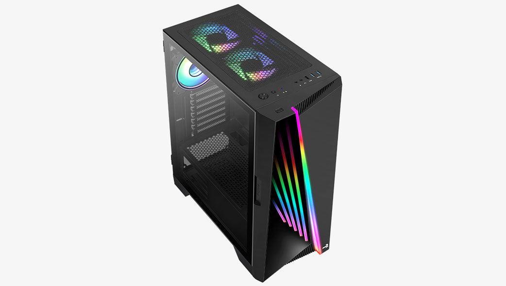 Aerocool Mirage-G-BK-V1 ARGB Mid-Tower Case (Black) - Image 2