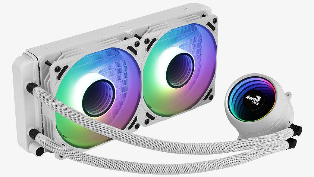 Aerocool Mirage L240 240MM ARGB Liquid Cpu Cooler (White) - Image 3