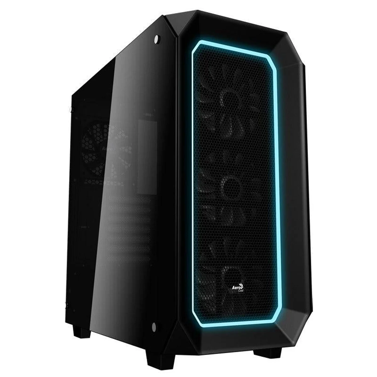 Aerocool P7-C0 Pro Dual Tempered Glass RGB Mid-Tower Case (Black) - Image 2