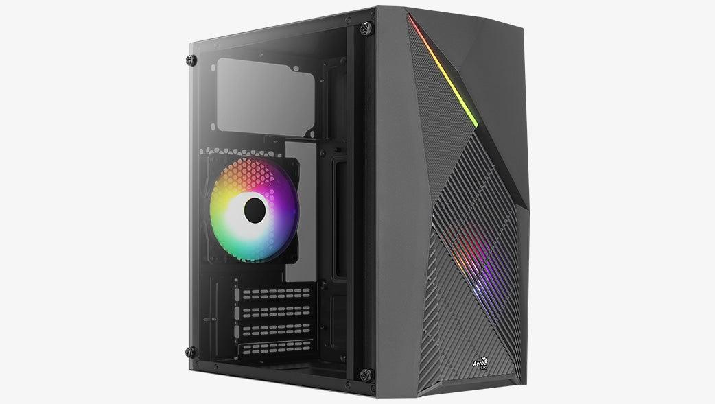 Aerocool Raider Mini-G-BK-V2 RGB Mini Tower Case (Black)
