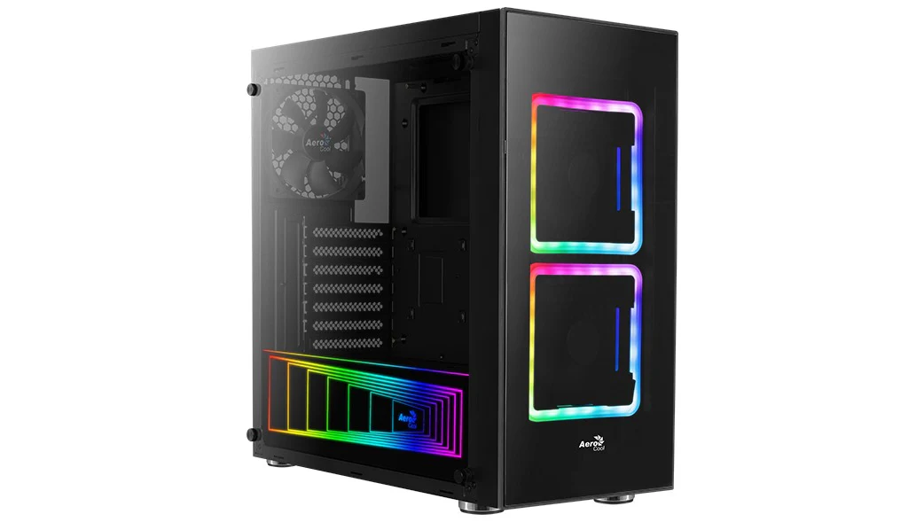 Aerocool TOR-G-BK-V1 ARGB Mid-Tower Case (Black) - Image 5