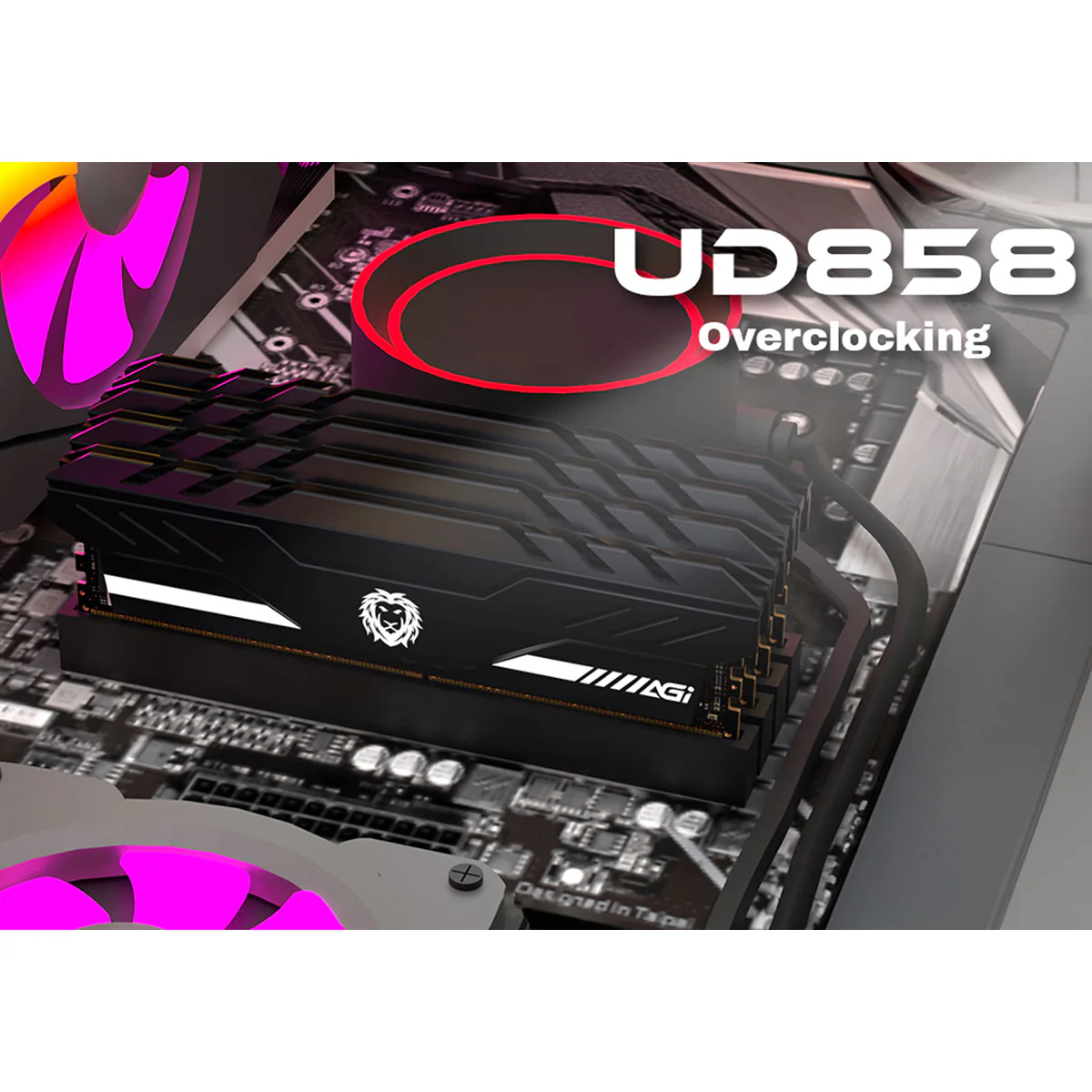 AGI UD858 32GB (16GBx2) DDR5 6400MHz CL32 1.35V OC Gaming Memory Module (AGI6GWB16UD858-DR) - Image 4