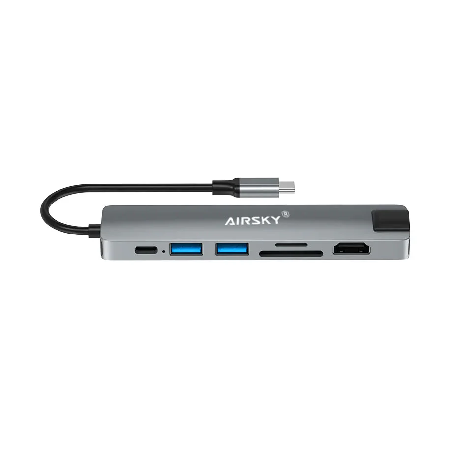 Airsky USB-C To HDTV To Hub Docking 7 In 1 (HC-13LC) - Image 2