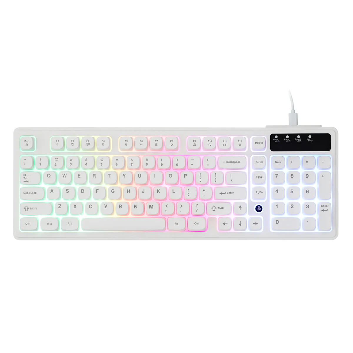 Ajazz AF98 Wired 97-Keys Membrane Keyboard (White) - Image 2