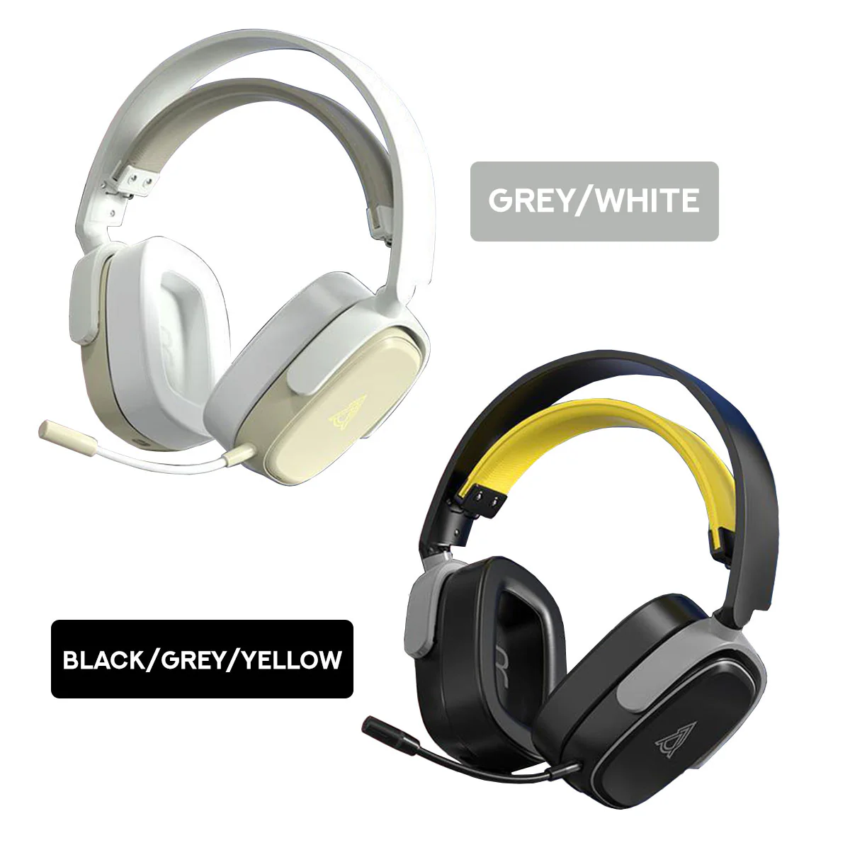 Ajazz AHM09 MAX Tri-mode Headphone (Grey/White, Black/Grey/Yellow) - Image 8
