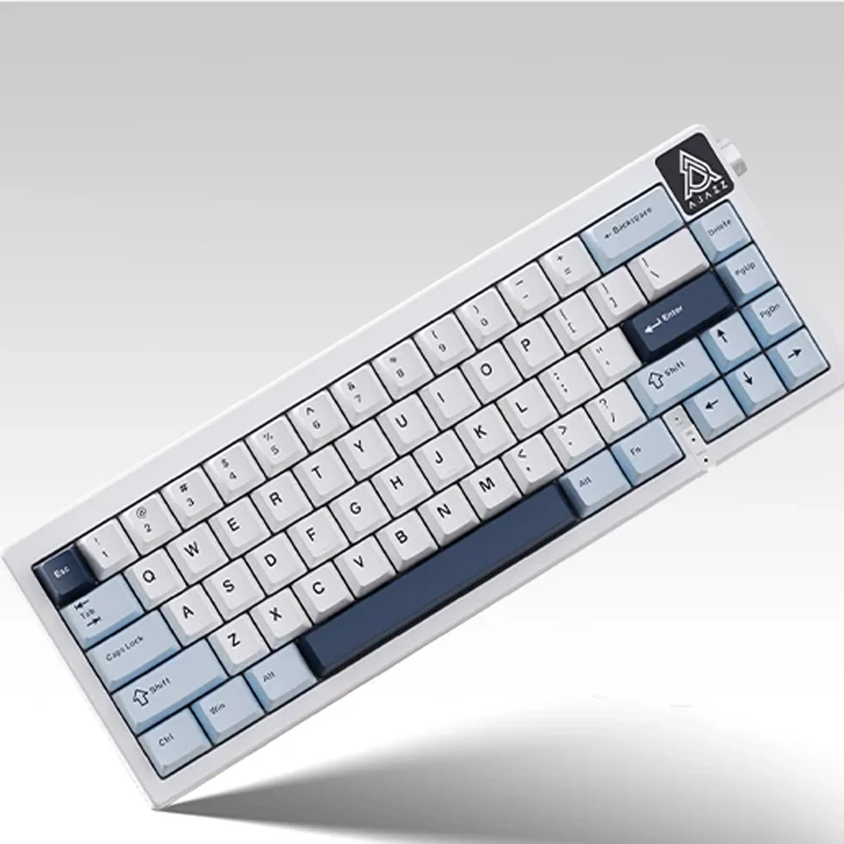 Ajazz AK650 RGB Wired 66-Key Gasket-Mounted Hot-Swappable Mechanical Keyboard (Blue/White/Blue) (Sea Salt Switch) - Image 2