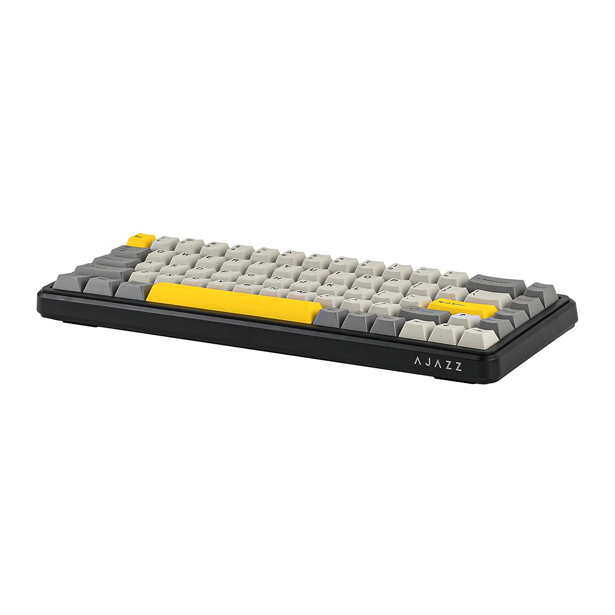 Ajazz AK680 Max RGB Tri-Mode 68-Keys Aluminum Positioning Plate Gasket-Mounted South Facing (1K Wireless + 8K Wired) Polling Rate Hot Swappable Mechanical Keyboard (Black/Grey/Yellow) (Magnetic Grain Switch) - Image 4