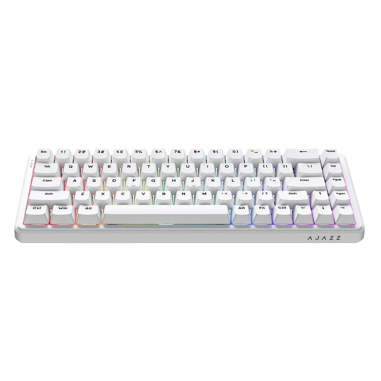 Ajazz AK680 Max RGB Tri-Mode 68-Keys Aluminum Positioning Plate Gasket-Mounted South Facing (1K Wireless + 8K Wired) Polling Rate Hot Swappable Mechanical Keyboard (White) (Magnetic Grain Hifi Switch) - Image 5