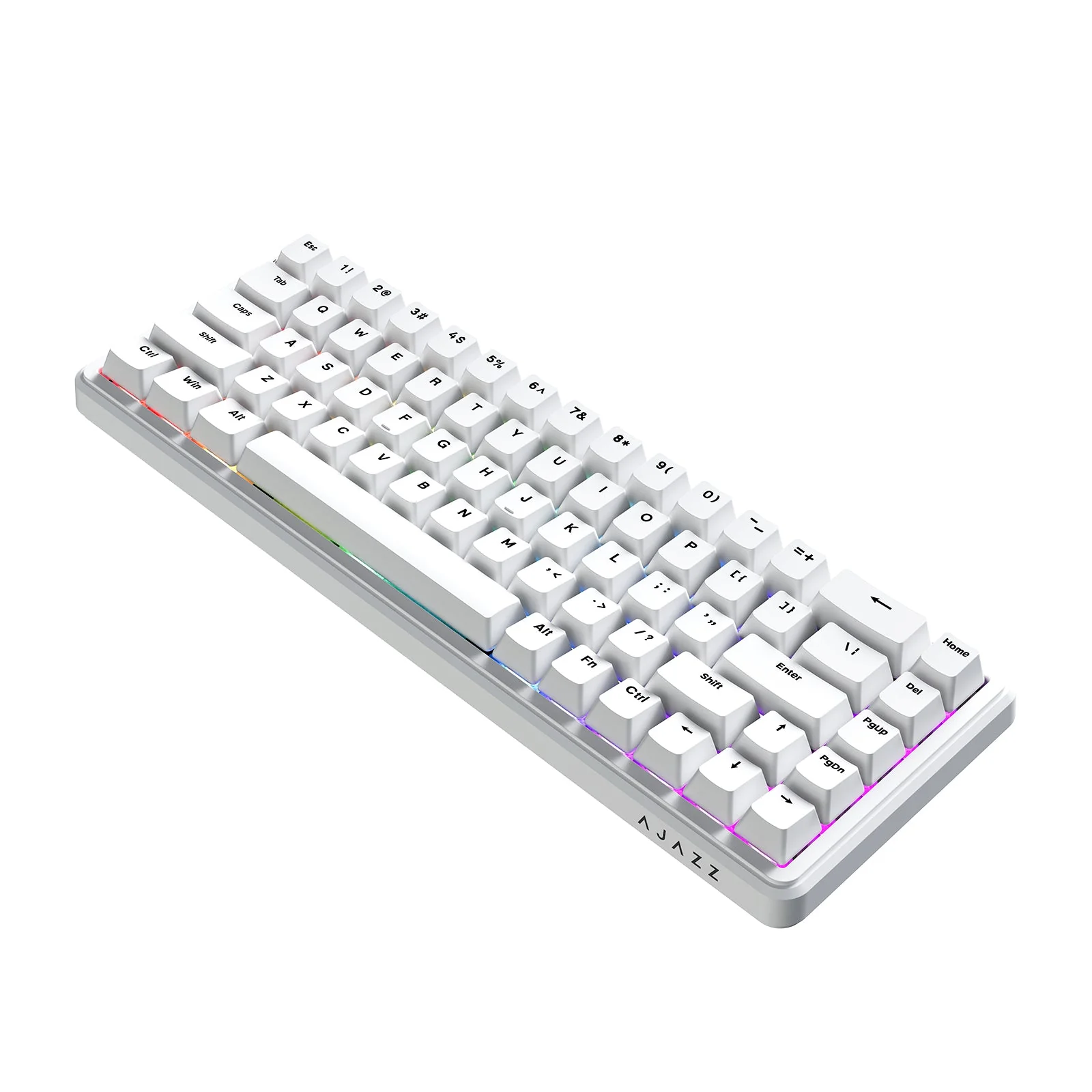 Ajazz AK680 Max RGB Tri-Mode 68-Keys Aluminum Positioning Plate Gasket-Mounted South Facing (1K Wireless + 8K Wired) Polling Rate Hot Swappable Mechanical Keyboard (White) (Magnetic Grain Hifi Switch) - Image 6