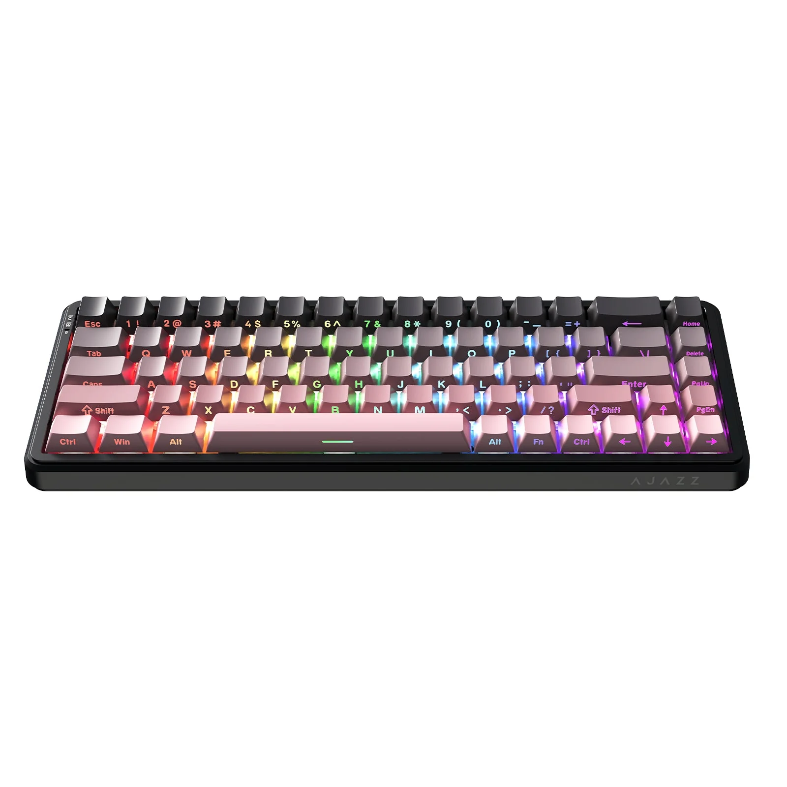 Ajazz AK680 Max RGB Tri-Mode 68-Keys Aluminum Positioning Plate Gasket-Mounted South Facing (8K Wireless + 8K Wired) Polling Rate Hot Swappable Mechanical Keyboard (Gradient Pink) (Magnetic Grain Switch) - Image 3
