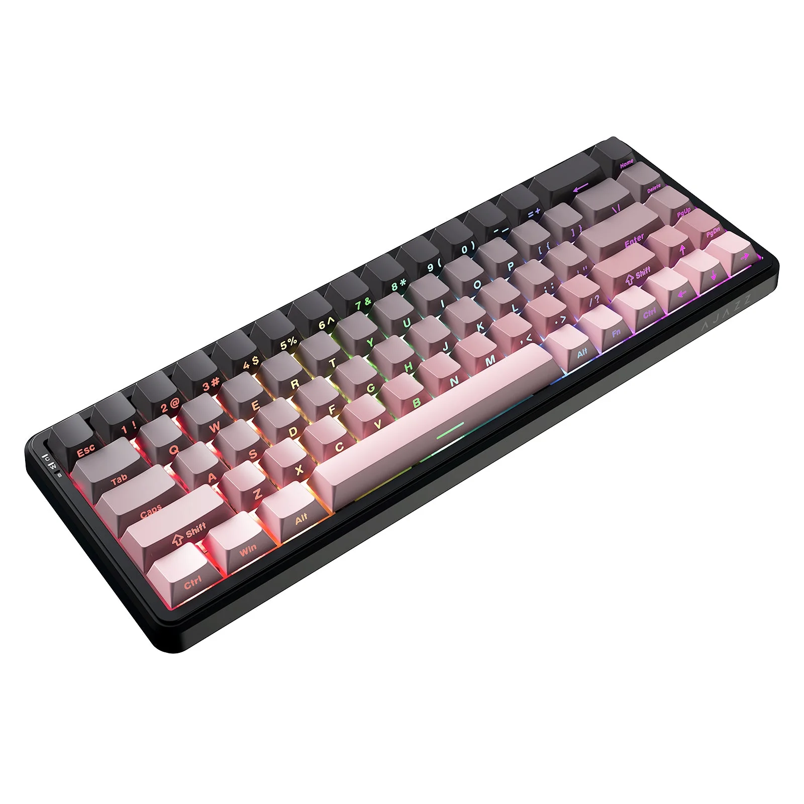 Ajazz AK680 Max RGB Tri-Mode 68-Keys Aluminum Positioning Plate Gasket-Mounted South Facing (8K Wireless + 8K Wired) Polling Rate Hot Swappable Mechanical Keyboard (Gradient Pink) (Magnetic Grain Switch) - Image 5