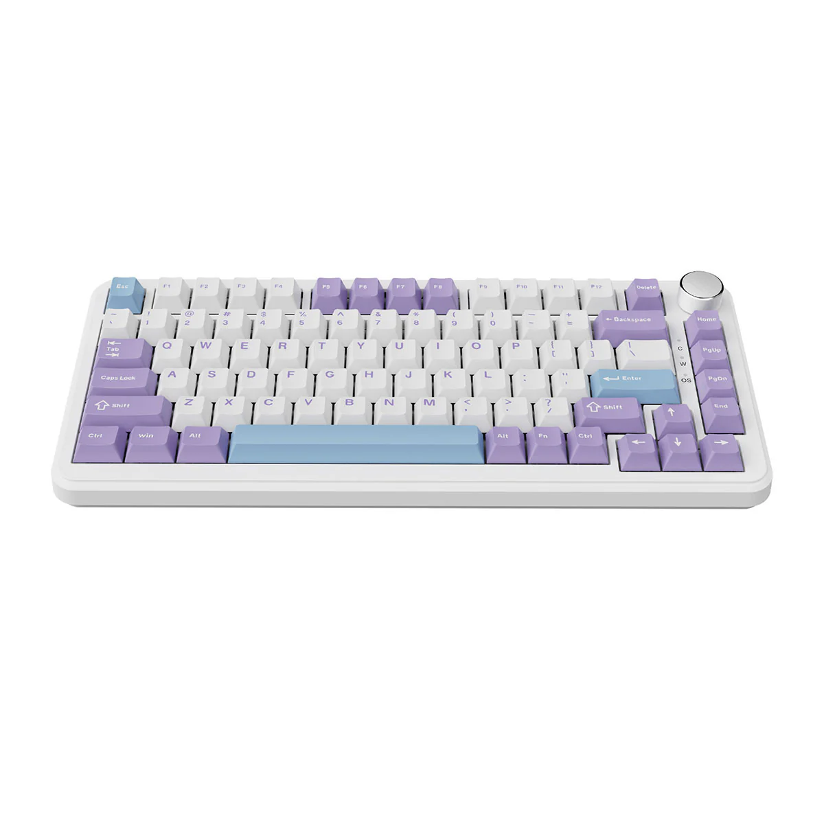Ajazz AK820 Max RGB Wired 75% 82-Keys Gasket-mounted South Facing Hot Swappable Mechanical Keyboard Knob FR4 PCB (Purple/White/Blue) (Magnetic Switch) - Image 5