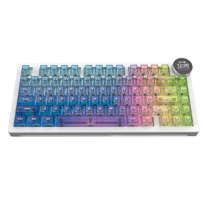 Ajazz AK820 V2 Pro RGB Tri-Mode Mechanical Keyboard (Transparent Color) (Lychee Switch) - Image 12