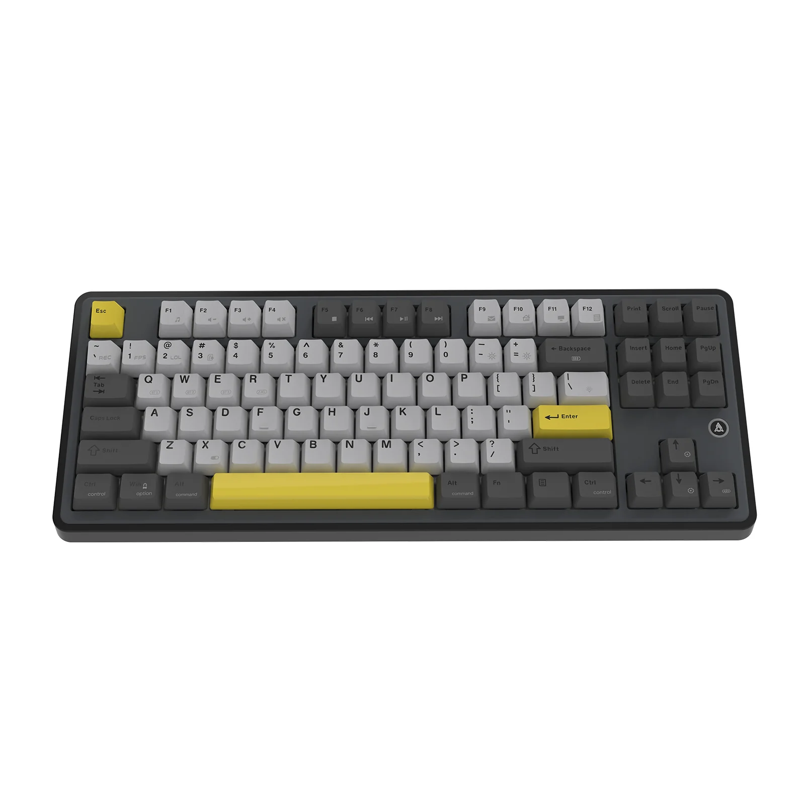 Ajazz AK870 RGB Tri-Mode 87-Keys TKL Gasket-mounted Hot Swappable Mechanical Keyboard (Black/Grey/Yellow) (Flying Fish Switch) - Image 6