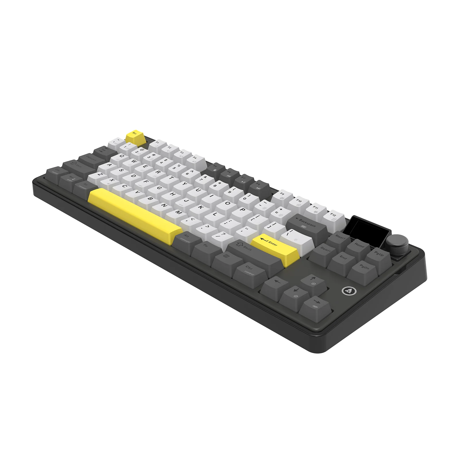 Ajazz AK870 RGB Tri-Mode 87-Keys TKL Gasket-mounted Hot Swappable Mechanical Keyboard (Black/Grey/Yellow) (Flying Fish Switch) - Image 8