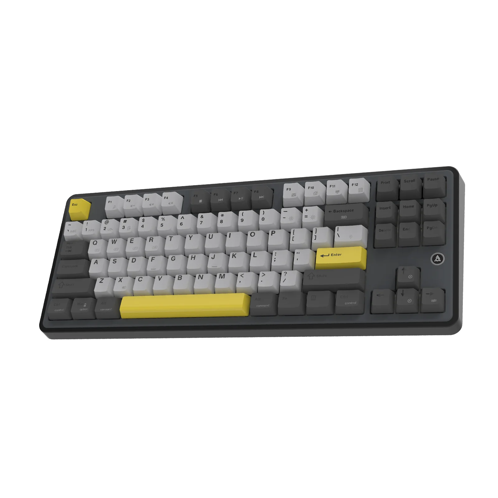 Ajazz AK870 RGB Wired 87-Keys TKL Gasket-mounted Hot Swappable Mechanical Keyboard (Black/Grey/Yellow) (Magnetic Switch) - Image 4