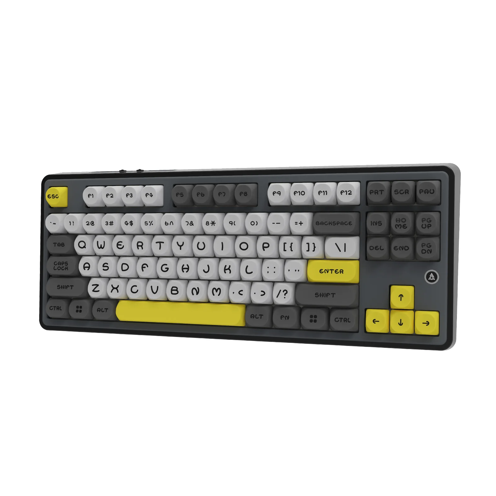 Ajazz AK870 RGB Tri-Mode 87-Keys TKL Gasket-mounted Hot Swappable Mechanical Keyboard (Black/Grey/Yellow) (Maillard Switch) - Image 5