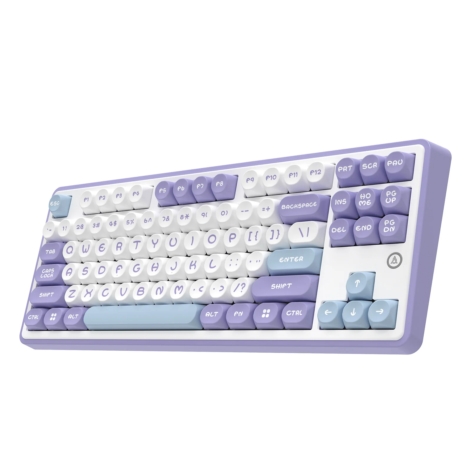 Ajazz AK870 RGB Tri-Mode 87-Keys TKL Gasket-mounted Hot Swappable Mechanical Keyboard (Purple/White/Blue) (Maillard Switch) - Image 3
