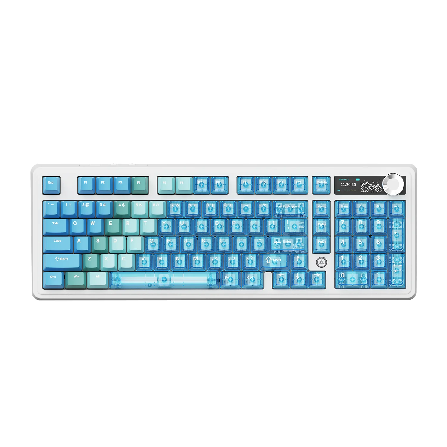 Ajazz AK980 V2 Pro RGB Tri-Mode Mechanical Keyboard (Gradient Blue Transparent) (Lichee Switch) - Image 13