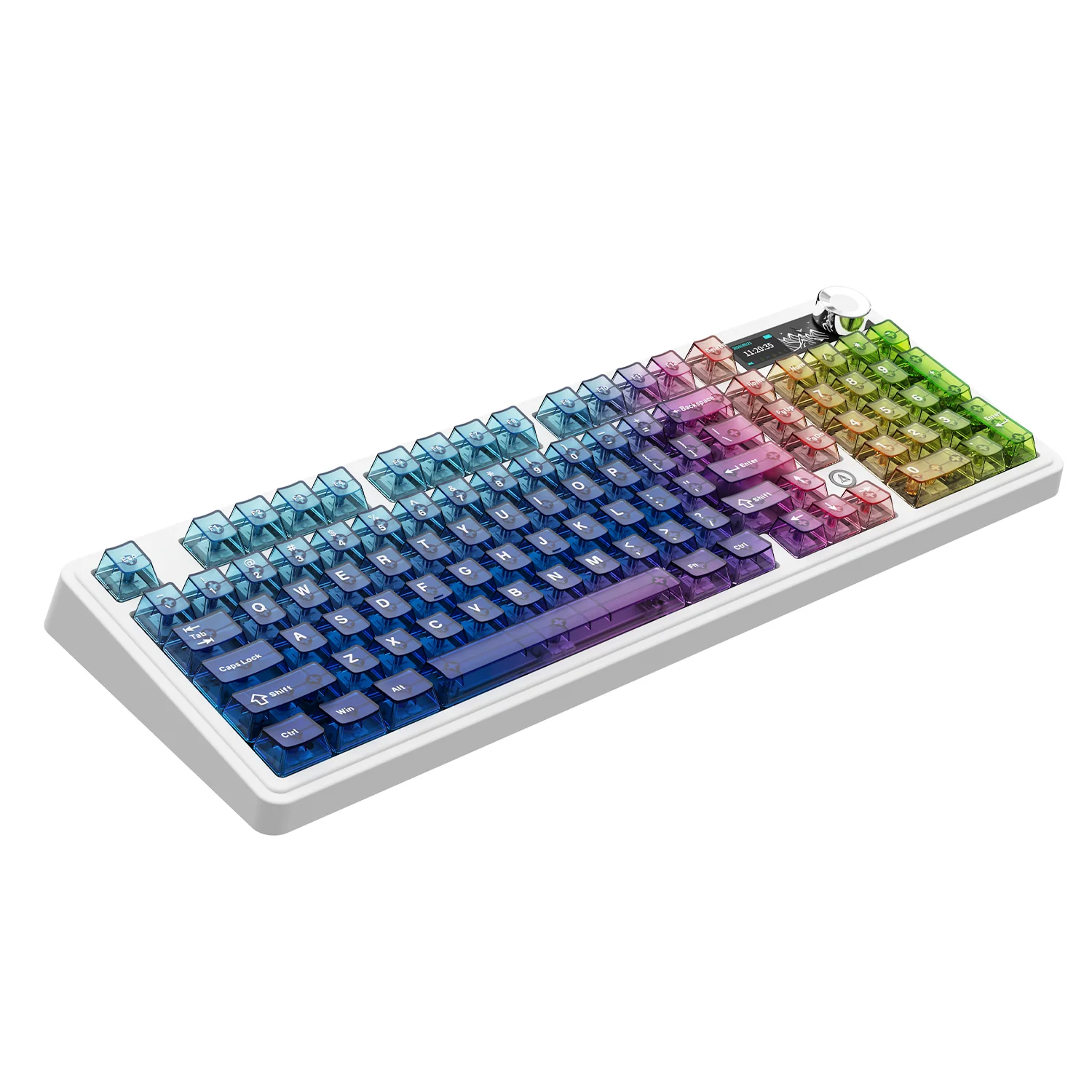 Ajazz AK980 V2 Pro RGB Tri-Mode Mechanical Keyboard (Transparent Blue Purple Pink Orange) (Lichee Switch) - Image 12