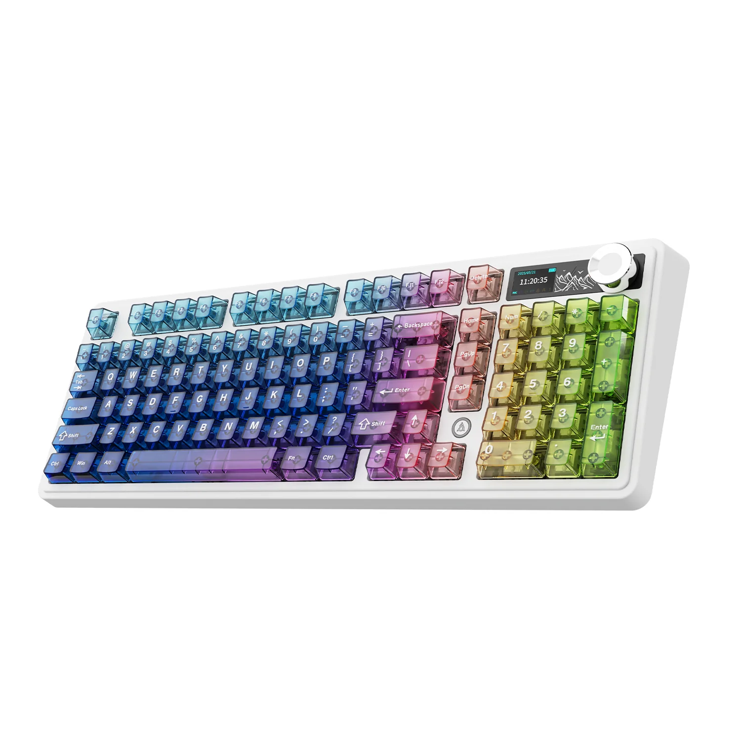 Ajazz AK980 V2 Pro RGB Tri-Mode Mechanical Keyboard (Transparent Blue Purple Pink Orange) (Lichee Switch) - Image 13