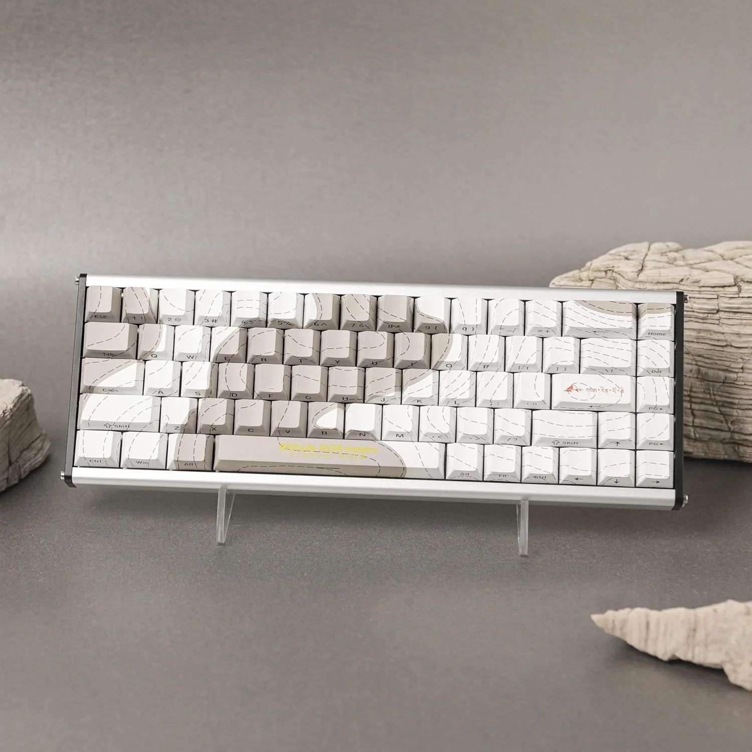 Ajazz ALUX68 Max RGB Wired 68-Keys Aluminum CNC Case Hot-Swappable Mechanical Keyboard (Mount Kailash: The Rhythm of Snow and Rock) (Aquarius Magnetic Switch) - Image 7