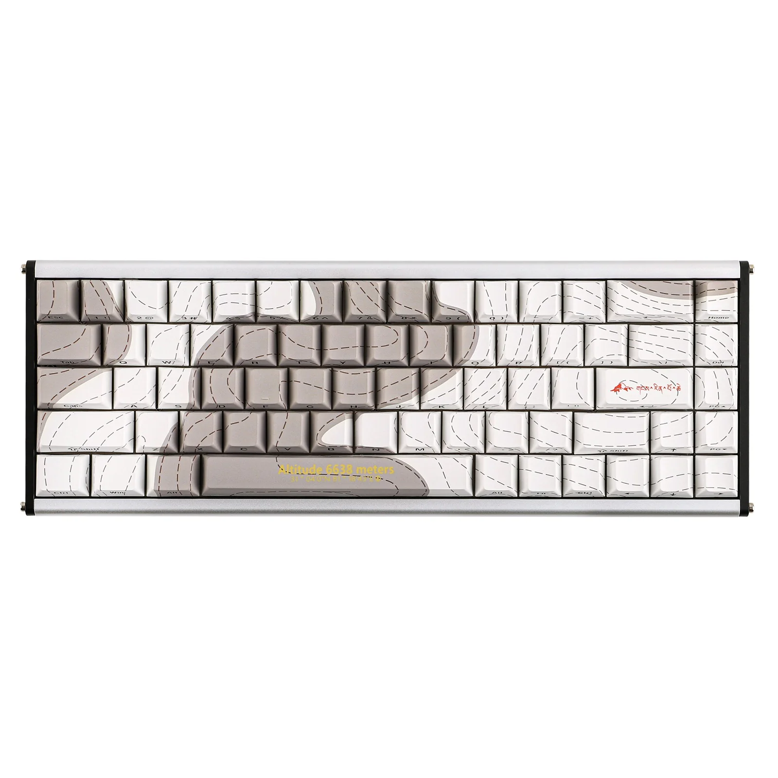 Ajazz ALUX68 Max RGB Wired 68-Keys Aluminum CNC Case Hot-Swappable Mechanical Keyboard (Mount Kailash: The Rhythm of Snow and Rock) (Aquarius Magnetic Switch) - Image 8