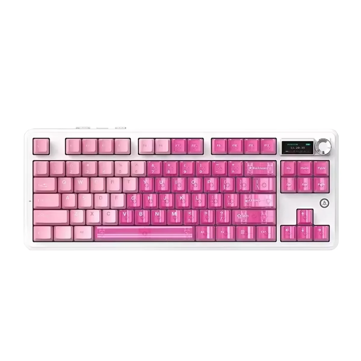 Ajazz MK87 RGB 87 Keys Hot-Swappable Mechanical Keyboard (Transparent Pink) (Pitaya Switch) - Image 7