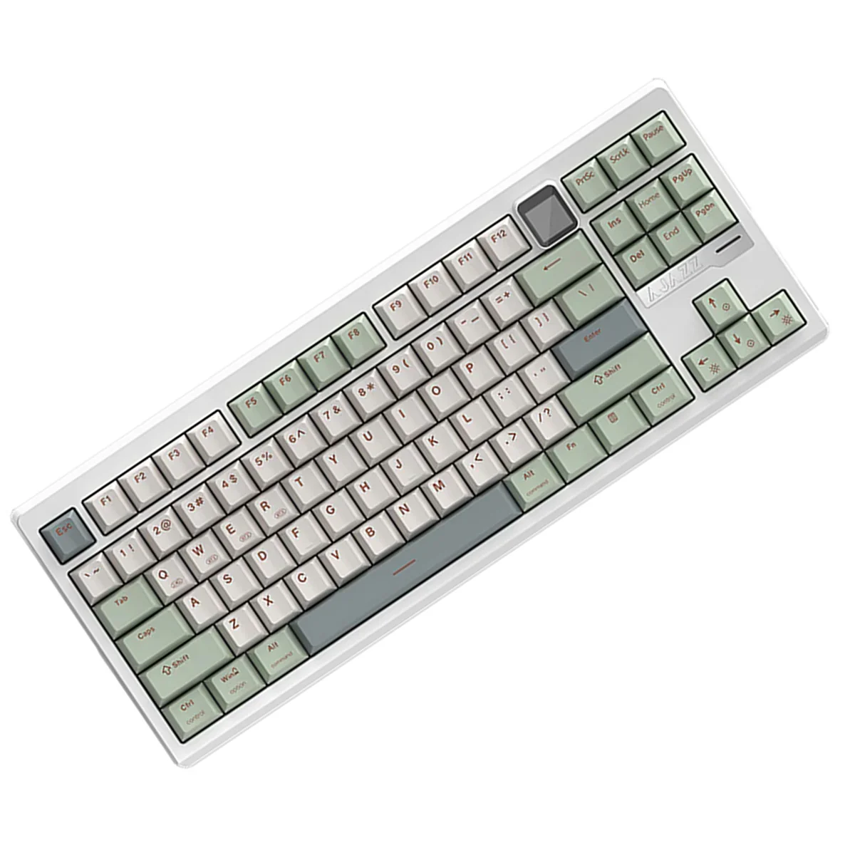 Ajazz QS87 Max RGB Tri-Mode 87-Keys Aluminum CNC Case Hot-Swappable Mechanical Keyboard (Cyan/White/Blue) (Flame Red V2 Switch) - Image 6