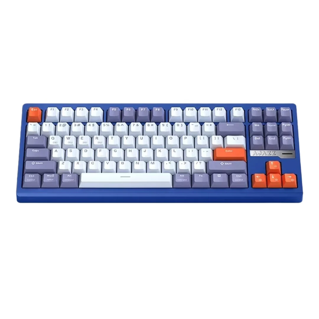Ajazz QS87 Pro RGB Tri-Mode 87-Keys Aluminum CNC Case Hot-Swappable Mechanical Keyboard (Purple/Blue/Red) (Matcha Latte Switch) - Image 3
