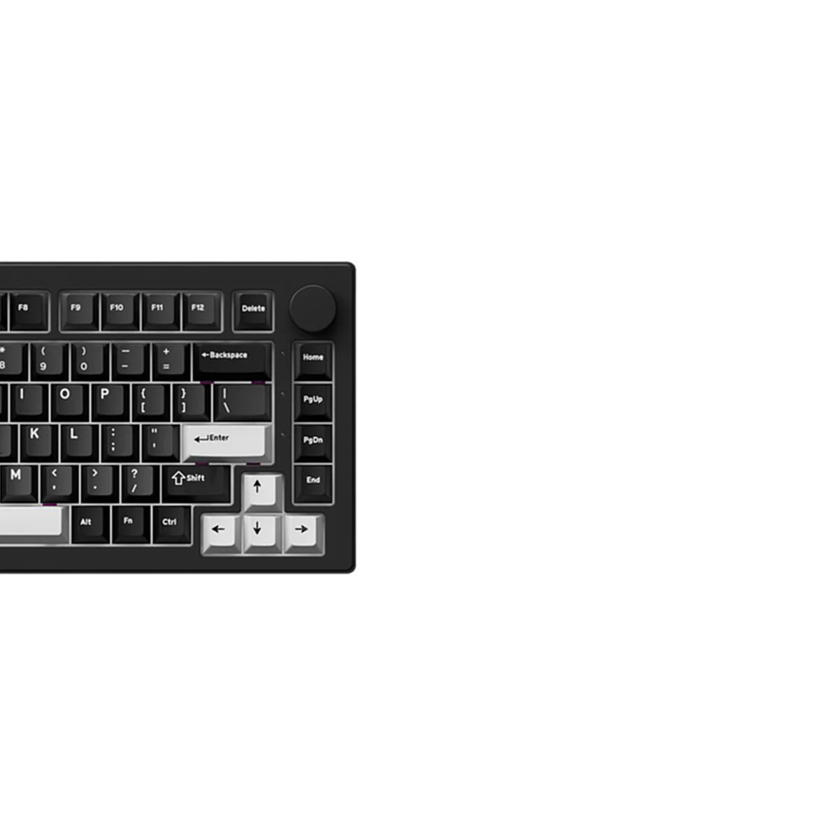 Akko 5075 V3 Multi-Mode RGB Hot-Swappable Mechanical Keyboard (Black & Silver) (Akko Frost Pink Switch) - Image 6